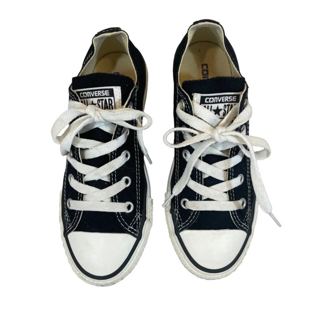 Converse Youth All Star Chuck Taylor Low Top Sneakers 3J235 Size 12 Black White